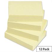 Sticky Notes Pad of 100 Sheets 38x51mm Yellow Pack 12 5 Star