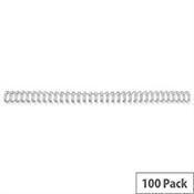 GBC Binding Wires 34 Loop 55 Sheets 6mm A4 Silver Pack 100 image