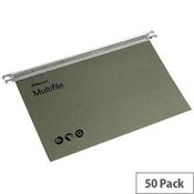 Rexel Multifile Foolscap Suspension File Green Pack 50 image