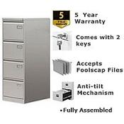 4-Drawer Filing Cabinet Goose Grey Bisley PSF image