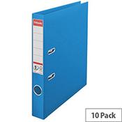 Esselte A4 Polypropylene 50mm Blue Lever Arch File Pack of 10 image