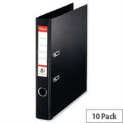 Esselte A4 Polypropylene 50mm Black Lever Arch File Pack of 10 image