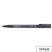 Staedtler Lumocolor CD Marker Pens Black Pack 10 image