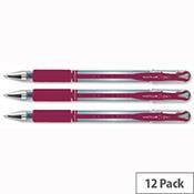Uni-ball UM151S SigNo Red Gel Rollerball Comfort Grip 9003952 Pack 12 image