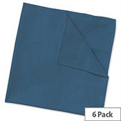 Wypall Pack of 6 Blue Microfibre Cloths for Dry/Damp Multisurface Use 8395