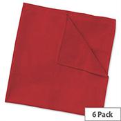 Wypall Pack of 6 Red Microfibre Cloths for Dry/Damp Multisurface Use 8397