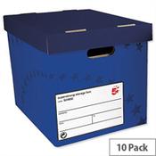 5 Star Archive Storage Box Foolscap Superstrong Blue 10 Pack  image