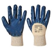 Portwest A330 Nitrile Light Knitwrist Glove Navy Medium image