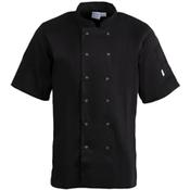 Whites Vegas Unisex Chefs Jacket Short Sleeve Black 3XL image
