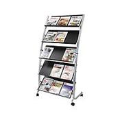 Alba 5 Shelf Single Sided Mobile Literature Display Stand 3xA4 DD5GM