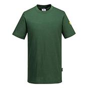 Portwest Anti-Static ESD Short Sleeve T-Shirt - Forest Green - Size XXXL image