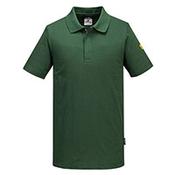 Portwest Anti-Static ESD Short Sleeve Polo Shirt - Forest Green - Size M