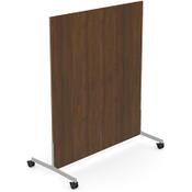 Ashford Floor Standing Mobile Screen 1200mm High 1000mm Wide Dark walnut image
