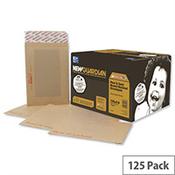 New Guardian Window Board Backed Envelopes C4 Peel and Seal Manilla Pack 125 image