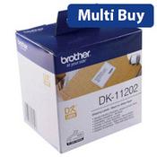 Brother DK11202 Shipping Labels, 62 x 100mm, White (Roll of 300) - Premium Address Labels for Shipping &amp; Mailing image