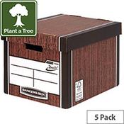 Bankers Box Premium Tall Box Woodgrain Pack of 5 7260520 image
