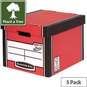 Bankers Box Premium Tall Box Red Pack of 5 7260706 image