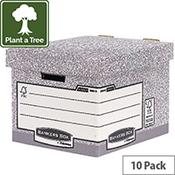 Fellowes Heavy Duty Bankers Box Standard Size W333 x D390 x H285mm Pack of 10 0081801 image