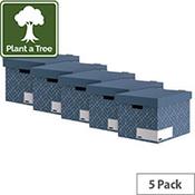 Bankers Box Decor Storage Box Blue Pack of 5 4483701 image