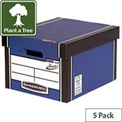 Bankers Box Premium Classic Box Blue Pack of 5 7250617 image