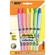 Bic Highlighter Grip Pastel Assorted Pack of 12 992562 image