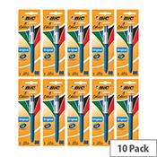 Bic 4-Colour Retractable Ballpoint Pen Blister Pack of 10 890771 image
