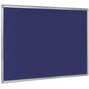Bi-Office Felt Board 1200x900mm Blue Aluminium Finish FB1443186 image