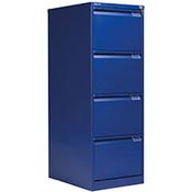 Bisley BS4E Filing Cabinet Flush Front 4D Lock Blue BS4E/BLUE image