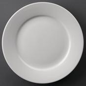 Olympia Athena Wide Rimmed Plates 228mm White (Pack of 12) image
