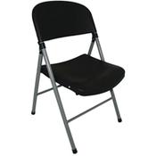 Bolero Foldaway Utility Chairs Black (Pack of 2)
