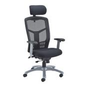 Fonz - 24 Hour Office Chair - Black - Breathable Mesh Back - Integral Headrest - Adjustable Arms image