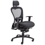 Strata High Back Heavy Duty 24 Hour Task Operator Office Chair Mesh Back &amp; Seat Slide Black - Weight Tolerance 152kg image