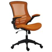 Marlos Mesh Back Office Chair With Folding Arms Orange image