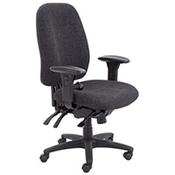 Vista High Back Heavy Duty 24 Hour Task Operator Office Chair Lumbar Support &amp; Seat Slide Charcoal - Weight Tolerance 152kg image