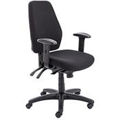 Call Centre Heavy Duty 24 Hour Task Operator Office Chair Foam Back &amp; Adjustable Arms Black - Weight Tolerance 152kg image