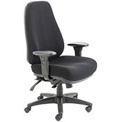 Panther 24 Hour Task Operator Office Chair - High Back - Fabric - Heavy Duty - Black - Weight Tolerance 152kg image