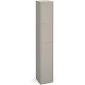 Bisley 2 Door Steel locker Grey W305xD305xH1802mm 5 Year Warranty image