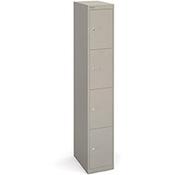 Bisley 4 Door Steel locker Grey W305xD457xH1802mm 5 Year Warranty image