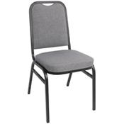 Bolero Square Back Banquet Chairs Black &amp; Grey (Pack of 4)