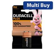 Duracell Plus 9V Alkaline Battery - Power for Everyday Devices, Single-Pack image