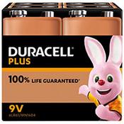 Duracell Plus 9V Battery Alkaline Pack of 4 5009826 image