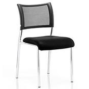 Brunswick Boardroom &amp; Visitor Chair Black Fabric Chrome Frame image