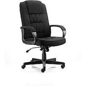 Moore Executive Office Chair - Black Fabric Seat &amp; Back - Fixed Arms image