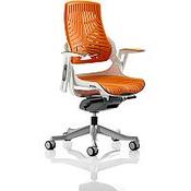 Zure Executive Office Chair Elastomer Gel Orange With Height Adjustable Pivot Arms image
