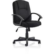 Bella Executive Managers Chair - Black Fabric - Fixed Arms - Medium Back - Max. Weight 120kg image