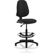 Eclipse I Lever Task Operator Office Chair Black With Draughtsman Kit image