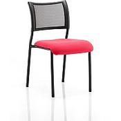 Brunswick Boardroom &amp; Visitor Chair with Black Frame &amp; Cherry Red Seat image
