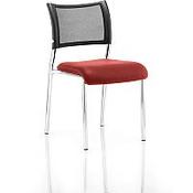 Brunswick Boardroom &amp; Visitor Chair with Chrome Frame &amp; Cherry Red Seat image