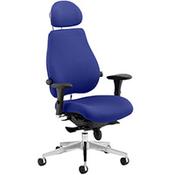 Chiro Plus Ultimate 24 Hour Posture Office Chair - High Back - Headrest - Adjustable Lumbar Support - Seat Slide - Serene Blue image