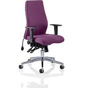 Onyx 24 Hour Posture Office Chair - High Back - Seat Slide - Adjustable Lumbar Support - Adjustable Arms - Purple - Weight Tolerance 135kg image